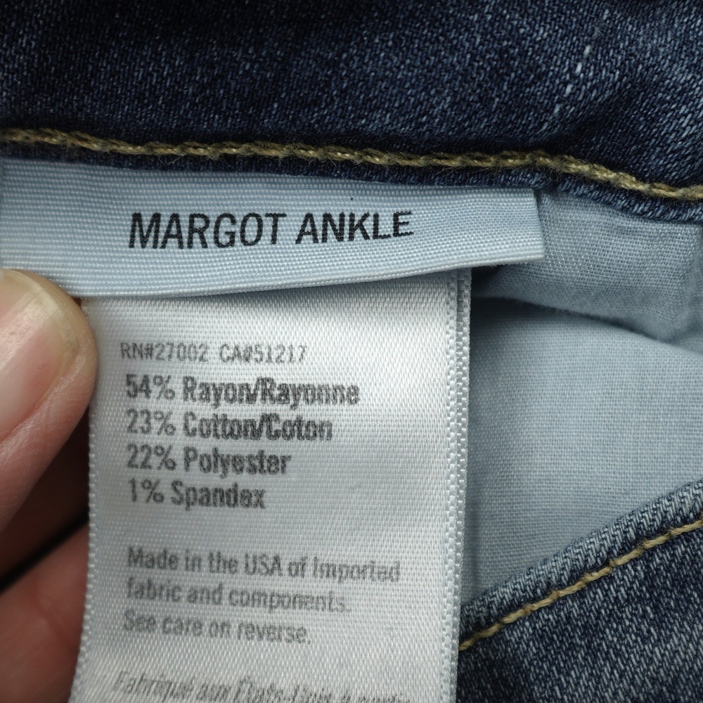 Paige‎ Jeans Womens 27 Blue Margot Ankle High Rise Skinny Ellington Raw Hem - Picture 6 of 14
